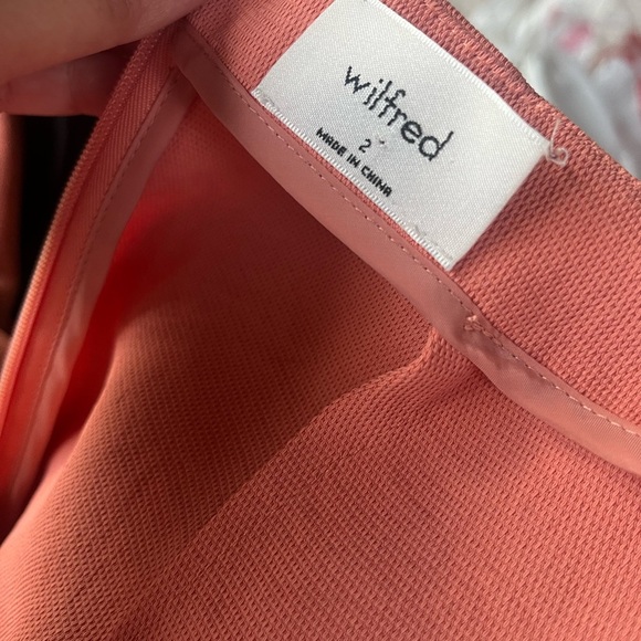 Aritzia Wilfred Peach Tie Back Wide Leg Crop Jumpsuit Size 2 - Picture 3 of 11